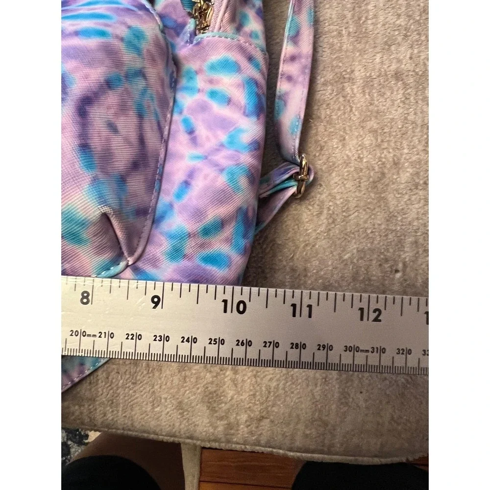Under One Sky Tie Dye Mini Backpack Cat Ears Purple Blue Zippered Small Bag